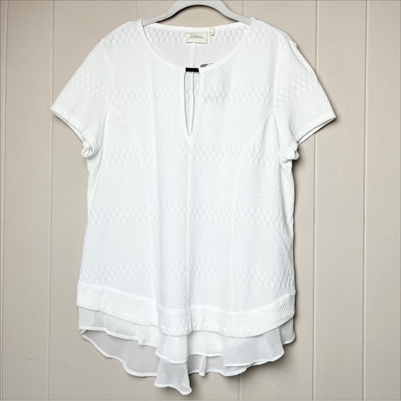 Anthropologie White Textured Blouse - Picture 2 of 12